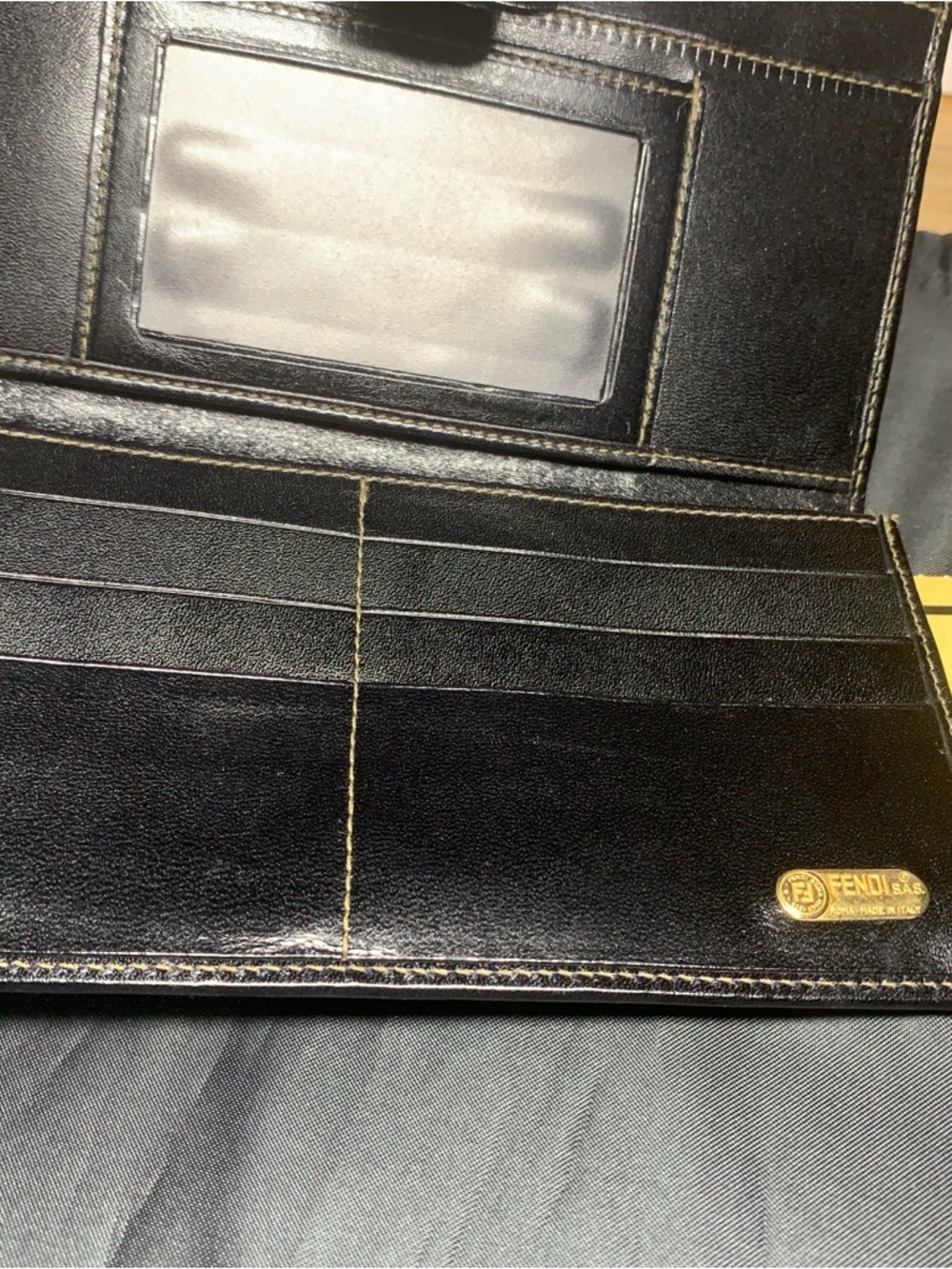 Fendi Zucca Canvas Bifold Wallet in Brown and Black - Picture 13 of 17